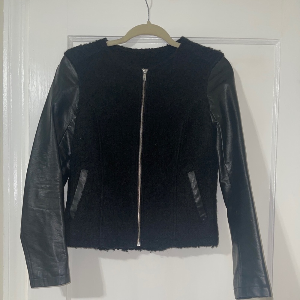 Stylish Black Faux Leather Jacket